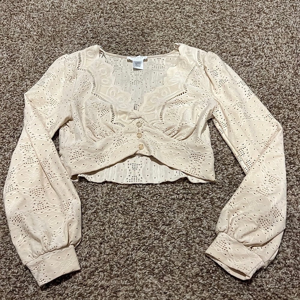 long sleeve crop top